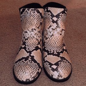 Snakeskin Booties